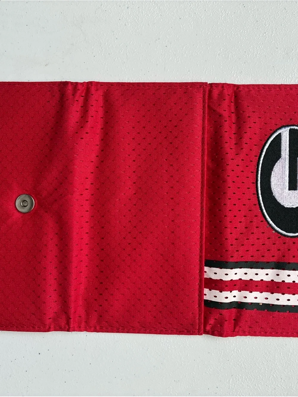 Georgia Bulldogs Red Wallet Clutch Wallet with Stripe Detail